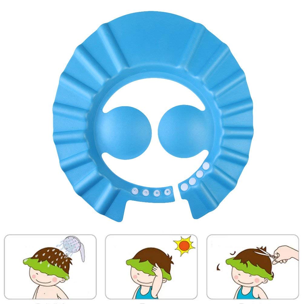 Adjustable Soft Baby Shower Cap for Safe Hair Washing - Waterproof Eye & Ear Protector for Toddlers & Kids - Perfect for Bath Time, Swimming Lessons & Sensitive Skin Care