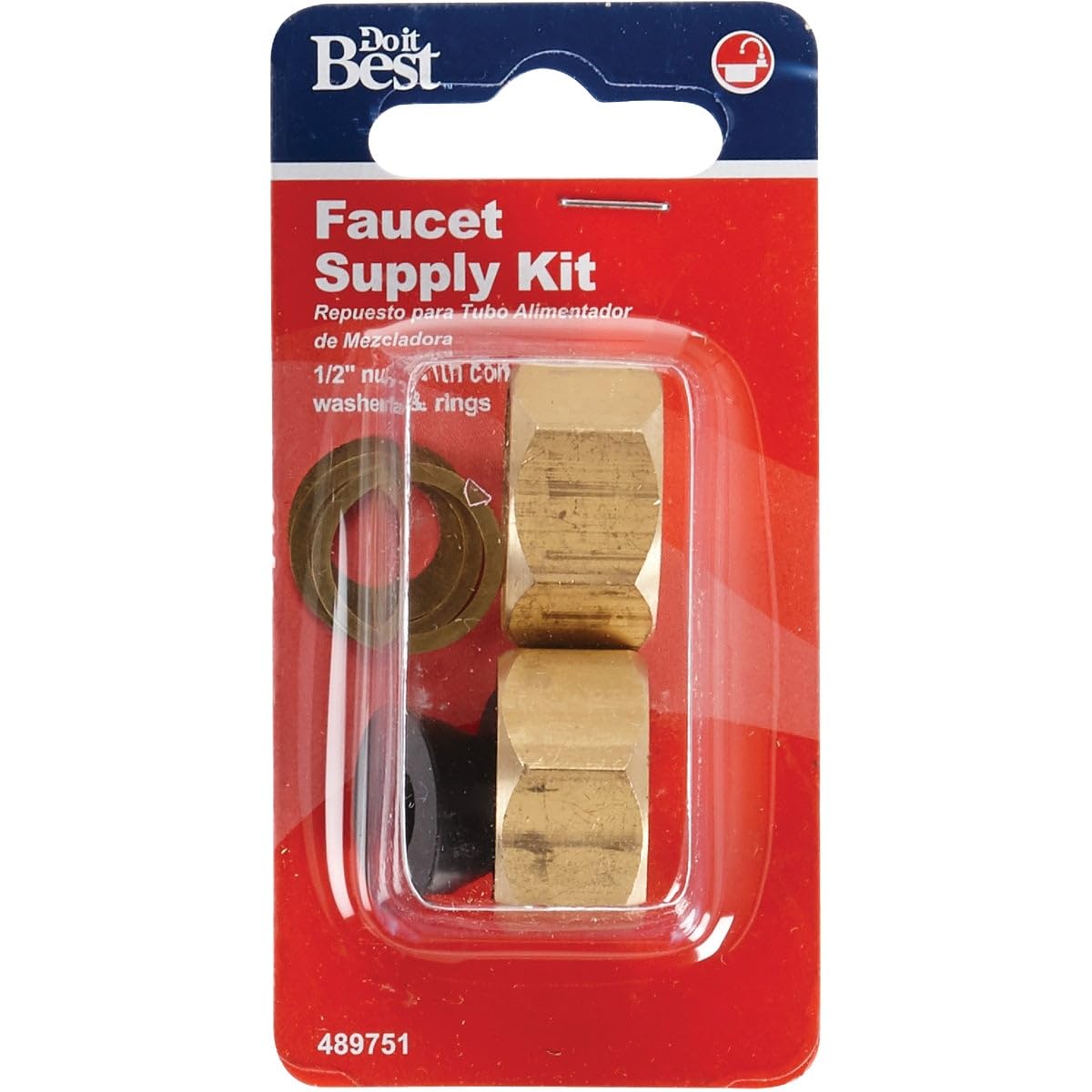 Do it Faucet Supply Kit - Universal Water Line Replacement for Kitchen & Bathroom Sinks - Easy DIY Installation for Home Plumbing Repairs