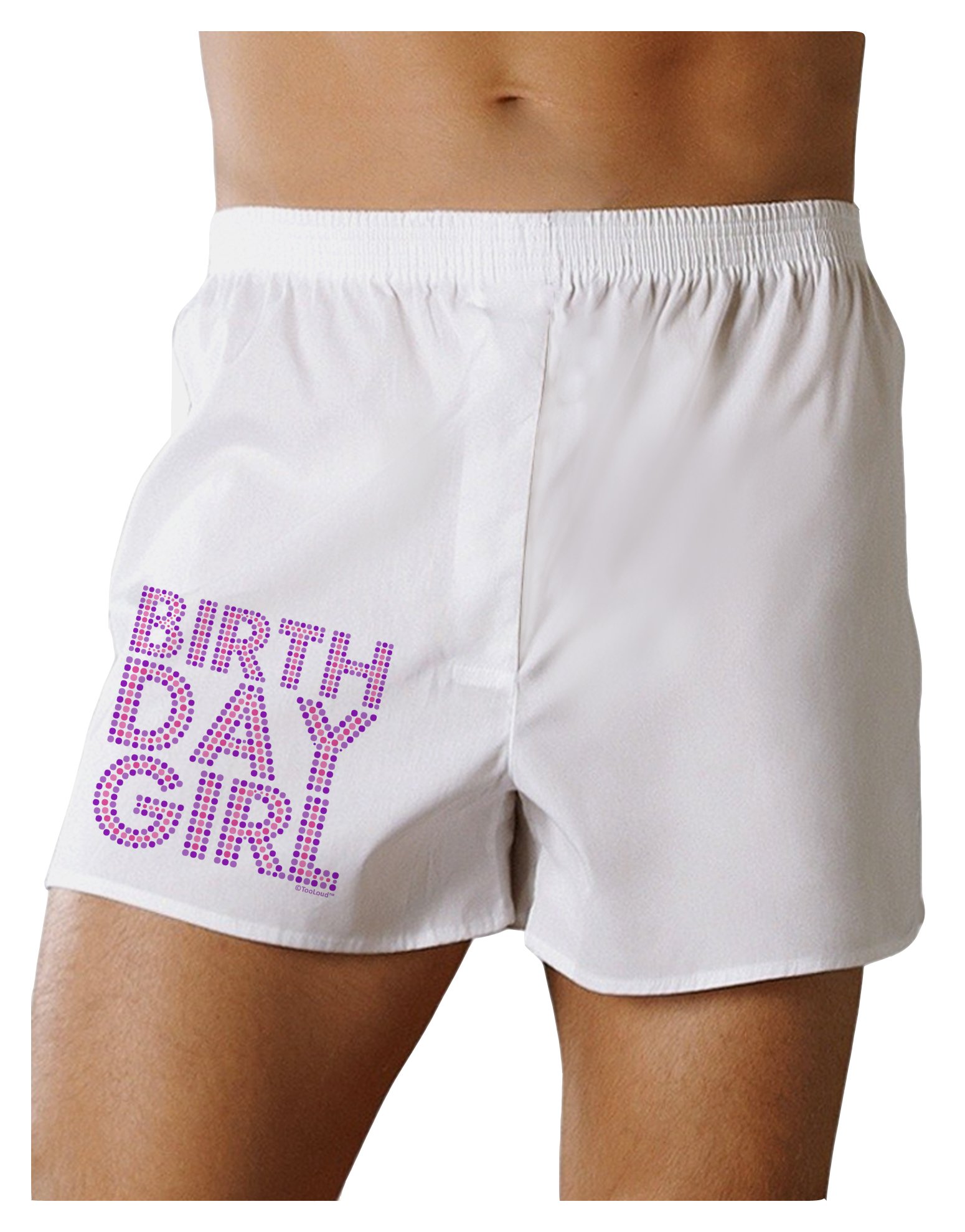 TOOLOUD Birthday Girl Boxer Shorts - Pink & Purple Polka Dot Underwear for Women | Comfortable Sleepwear & Fun Birthday Gift Idea