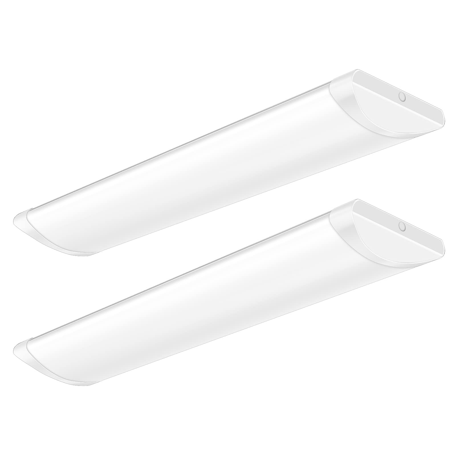ANTLUX 4FT LED Wraparound Flush Mount Ceiling Light - 50W 5500LM Dimmable with 3 Color Temperatures (3000K/4000K/5000K) - 2 Pack for Office, Garage, Workshop, and Commercial Lighting