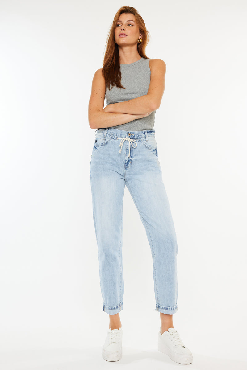 Dahlia Ultra High Rise Slouch Fit Jeans for Women - Stretchy Comfort Denim Pants - Perfect for Casual Outfits, Date Nights & Everyday Wear