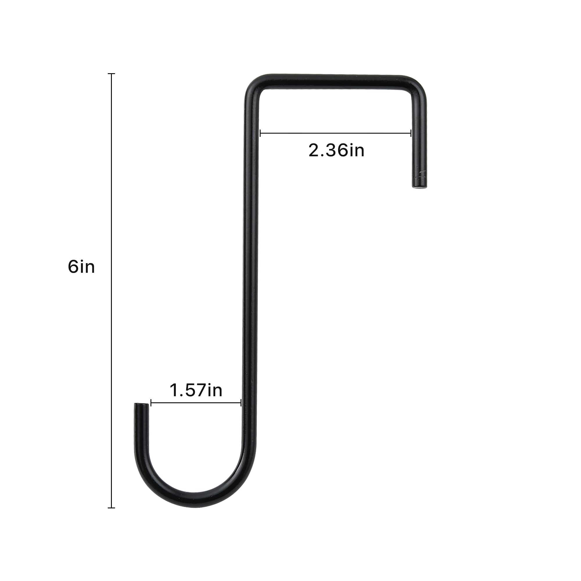 8pcs Heavy Duty Vinyl Fence Hooks - Powder Coated Steel Hangers for Pergola, Bird Feeders, Plants & Outdoor Lights (3 Inch) - Perfect for Garden Decor, Patio Hanging & Backyard Organization