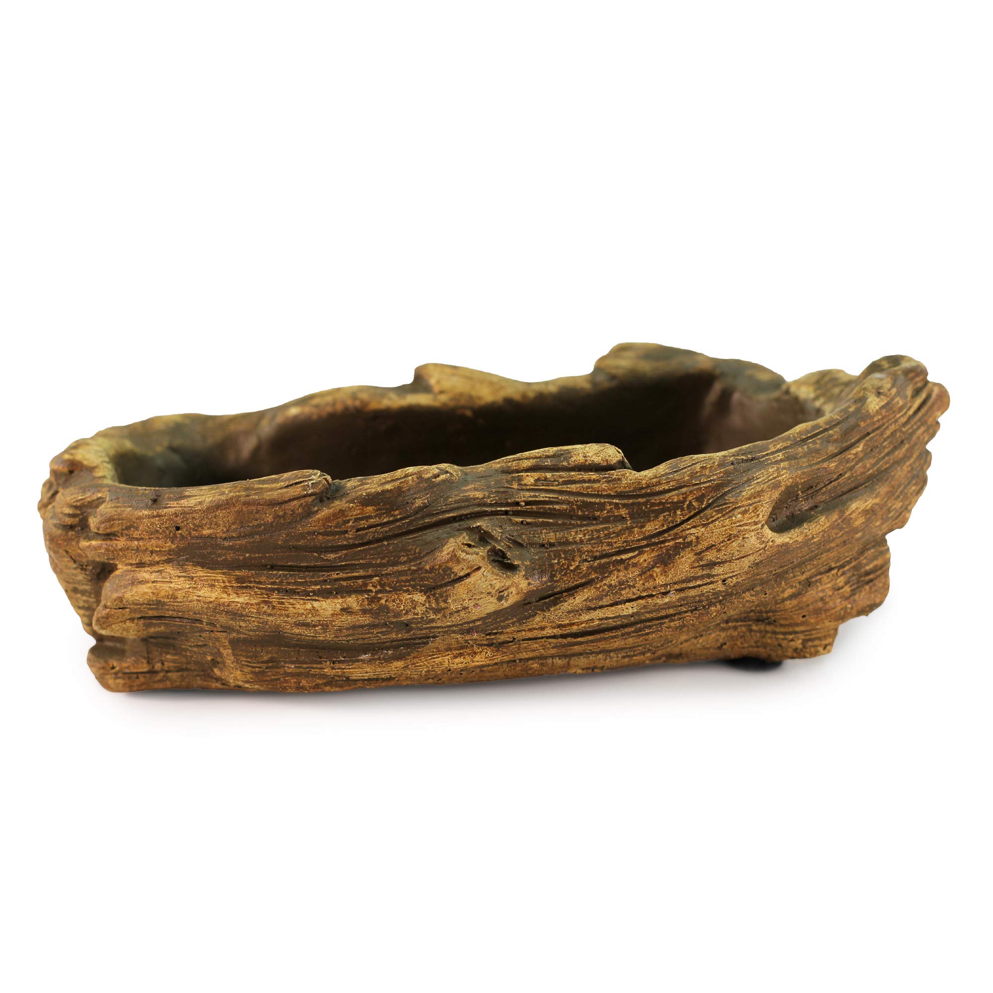 Ceramic Wood Plant Pot - Indoor Wood Planter for Succulents, Flowers & Small Plants | Unique Driftwood Whale Log Planter | Perfect for Home Decor, Office Desk & Gift Ideas