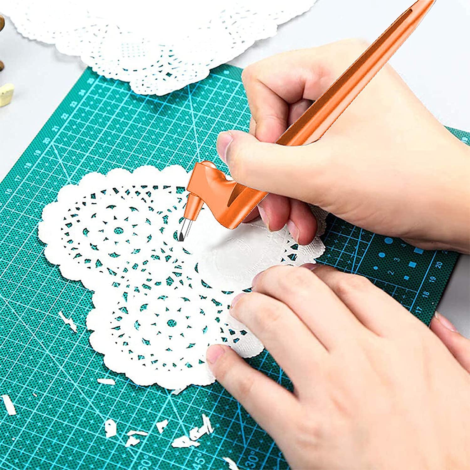 DQH Stainless Steel Craft Knives with 360-degree Rotating Blade - Precision Art Cutting Tool for Scrapbooking, Paper-cutting, Decoupage & Stencil-making - Ideal for DIY Crafts, Card Making & Vinyl Cutting