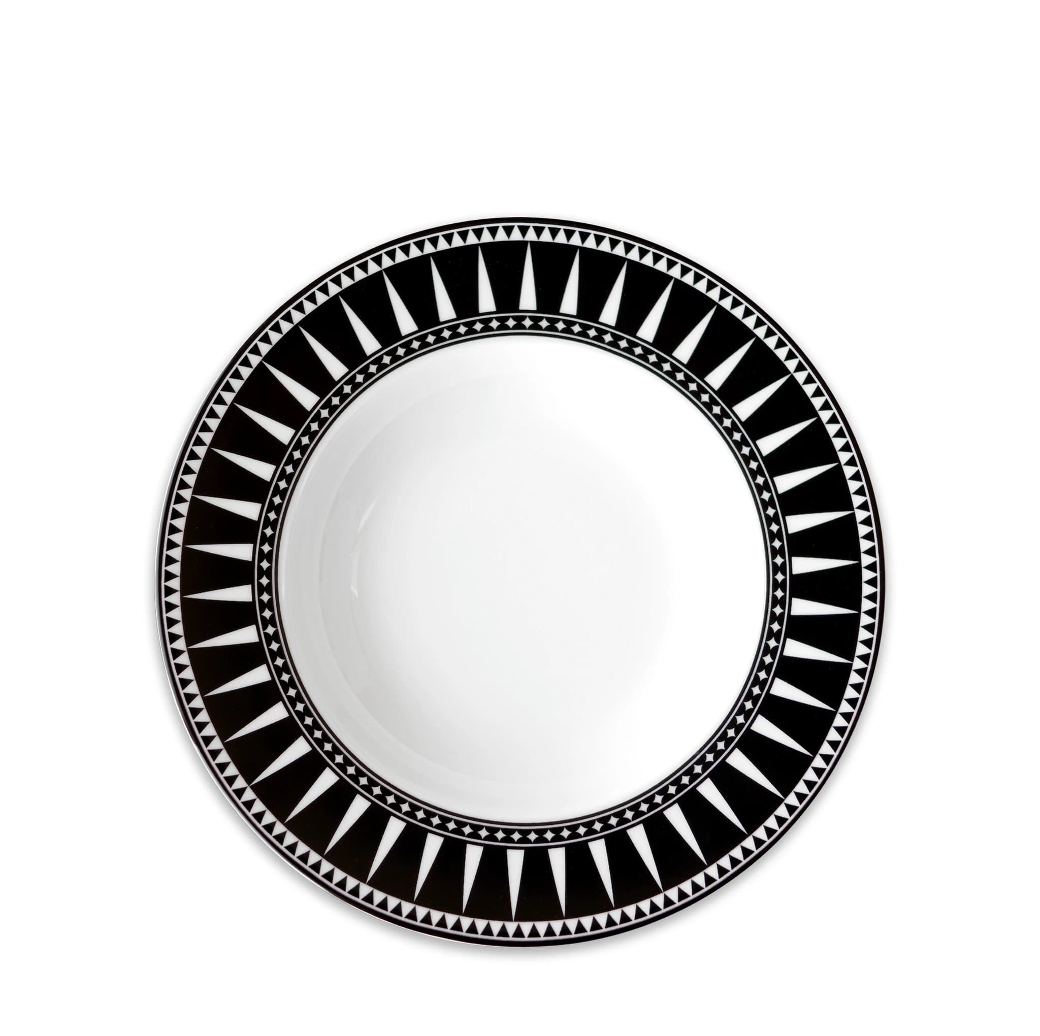 Premium Black Burst Bone China Soup Bowl - Elegant Dining Set for Restaurants, Home Kitchen & Special Occasions