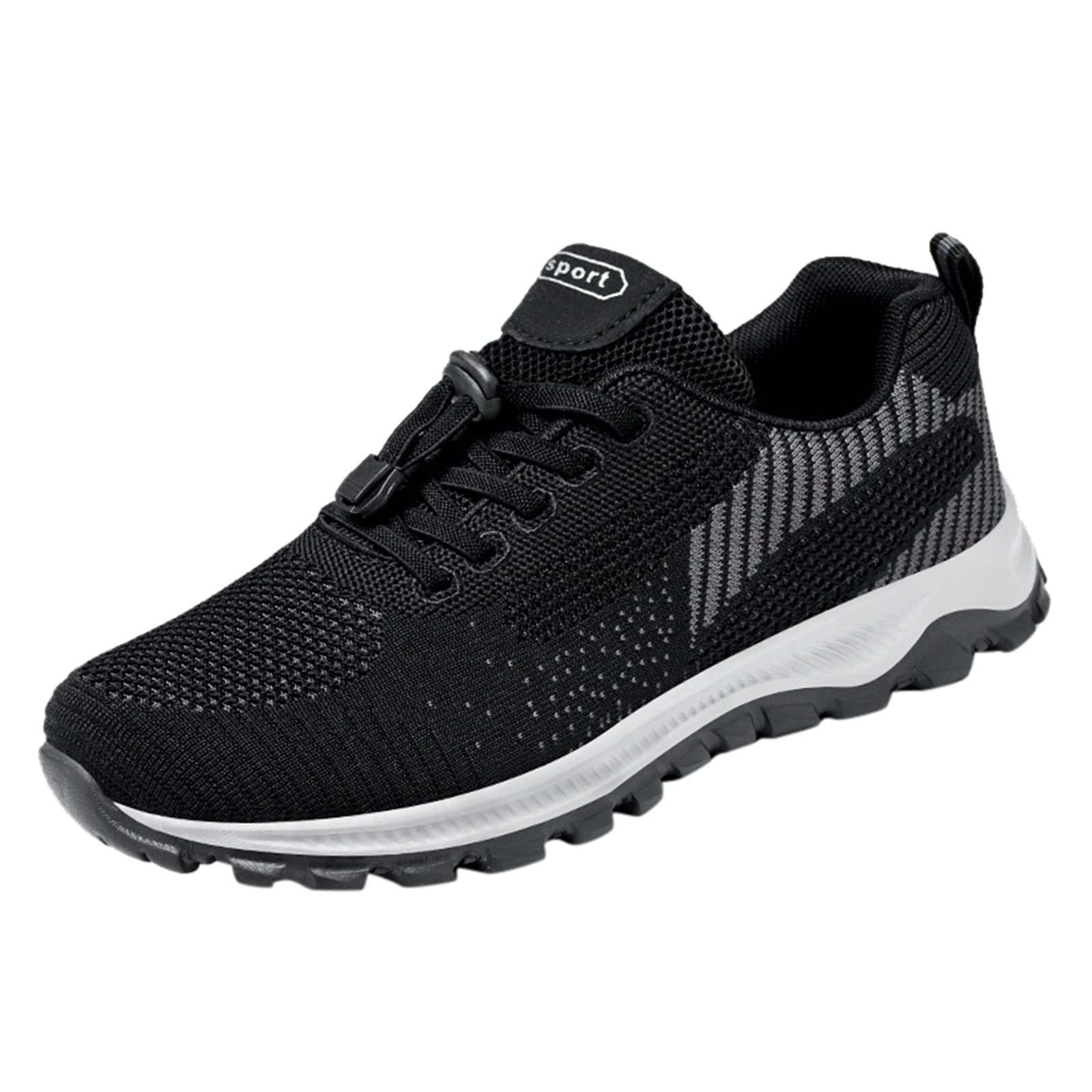 Coolchoose Men's Running Shoes - Breathable Mesh Lightweight Sneakers for Walking, Workout, Tennis & Casual Wear - Non-Slip Air Cushioned Comfortable Athletic Shoes (Black, Size 10.5) | Perfect for Gym, Jogging, Daily Exercise & Outdoor Activities