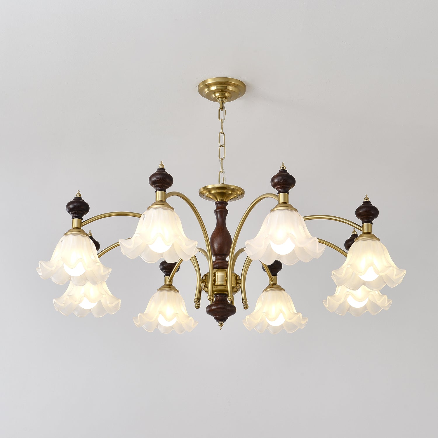 Elegant Blossom Flowers Chandelier - Floral Crystal Ceiling Light Fixture for Dining Room, Bedroom & Living Room Decor