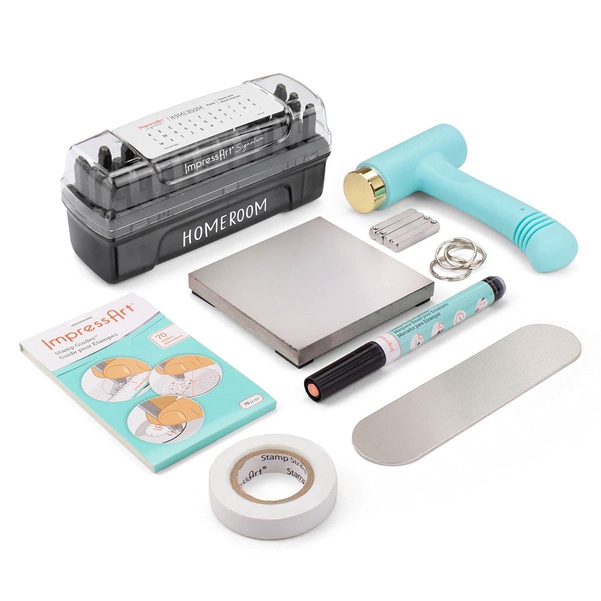 ImpressArt Homeroom Metal Stamping Kit - Complete DIY Jewelry Making Supplies with Tools for Handcrafted Bracelets, Personalized Keepsakes & Gifts | Perfect for Craft Projects, DIY Jewelry Design & Personalized Gift Making