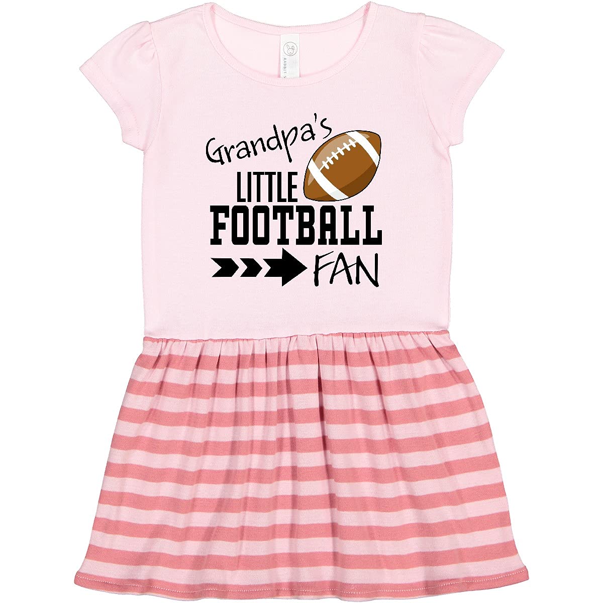 Inktastic Grandpa's Little Football Fan Toddler Dress - Cute Outfit for Baby Girls & Boys - Perfect for Game Day, Family Photos & Special Occasions