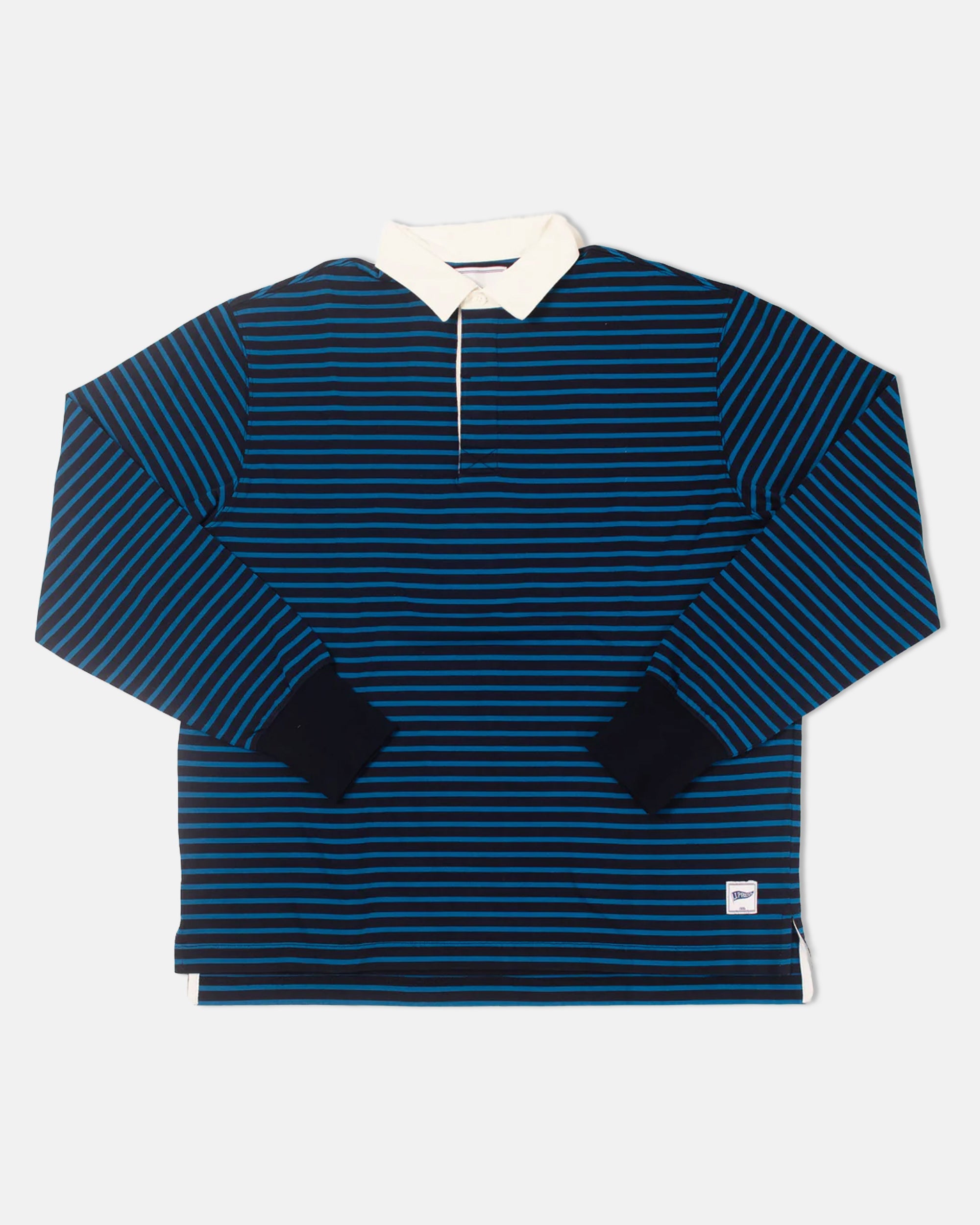 TRIM FIT BRETON STRIPE RUGBY SHIRT - Classic Slim Fit Rugby Polo for Men - Perfect for Casual Wear, Golf & Outdoor Activities
