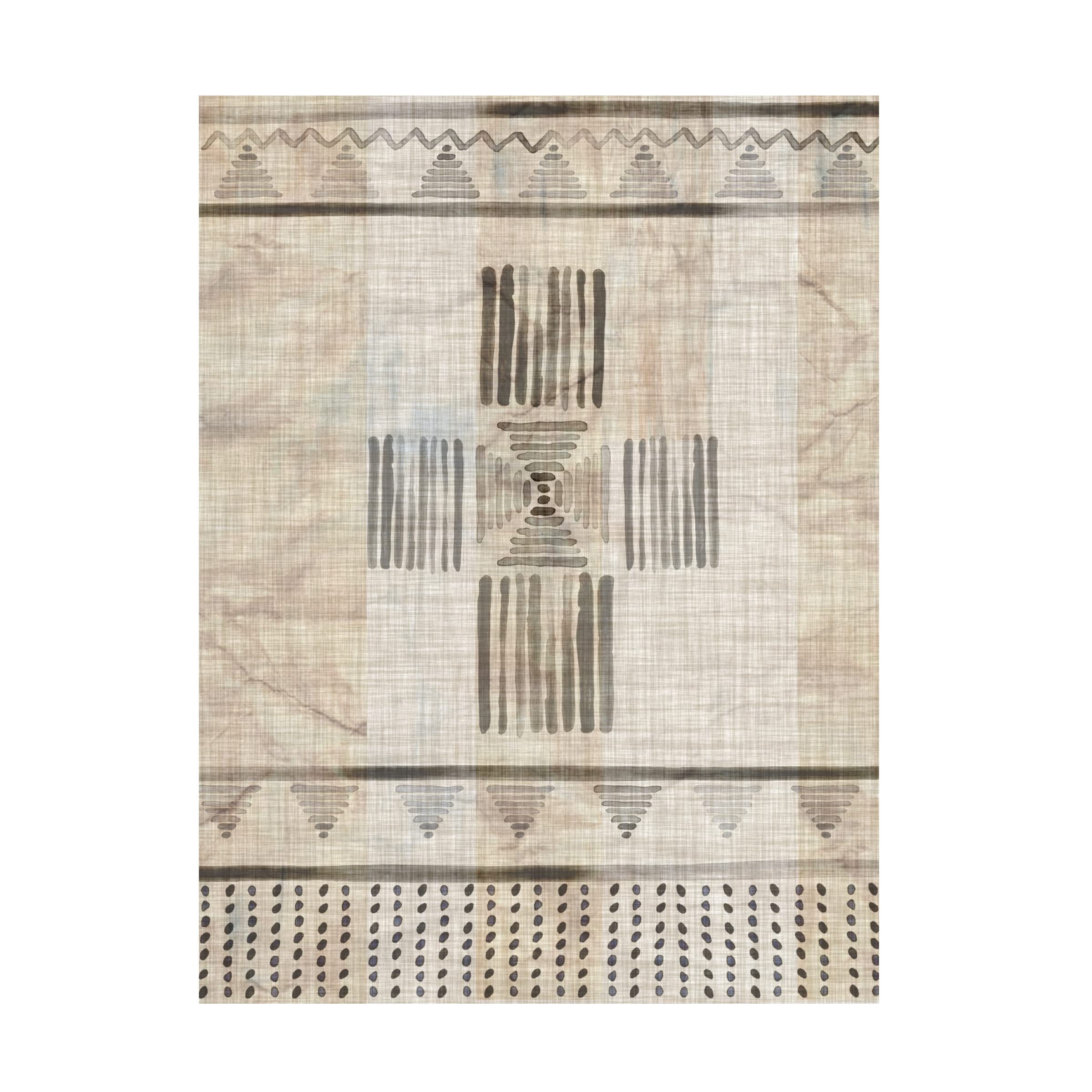 Jennifer Paxton Parker Moroccan Fringe I Canvas Art Print - Modern Boho Wall Decor for Living Room, Bedroom & Office - Handmade Textured Painting with Tassel Details