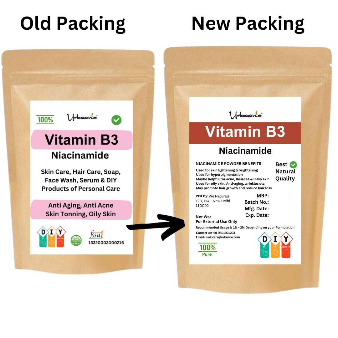 Niacinamide Powder (Vitamin B3) for DIY Skincare - Reduces Pores, Controls Oil, Fights Wrinkles & Fine Lines | Perfect for Homemade Lotions, Creams & Serums
