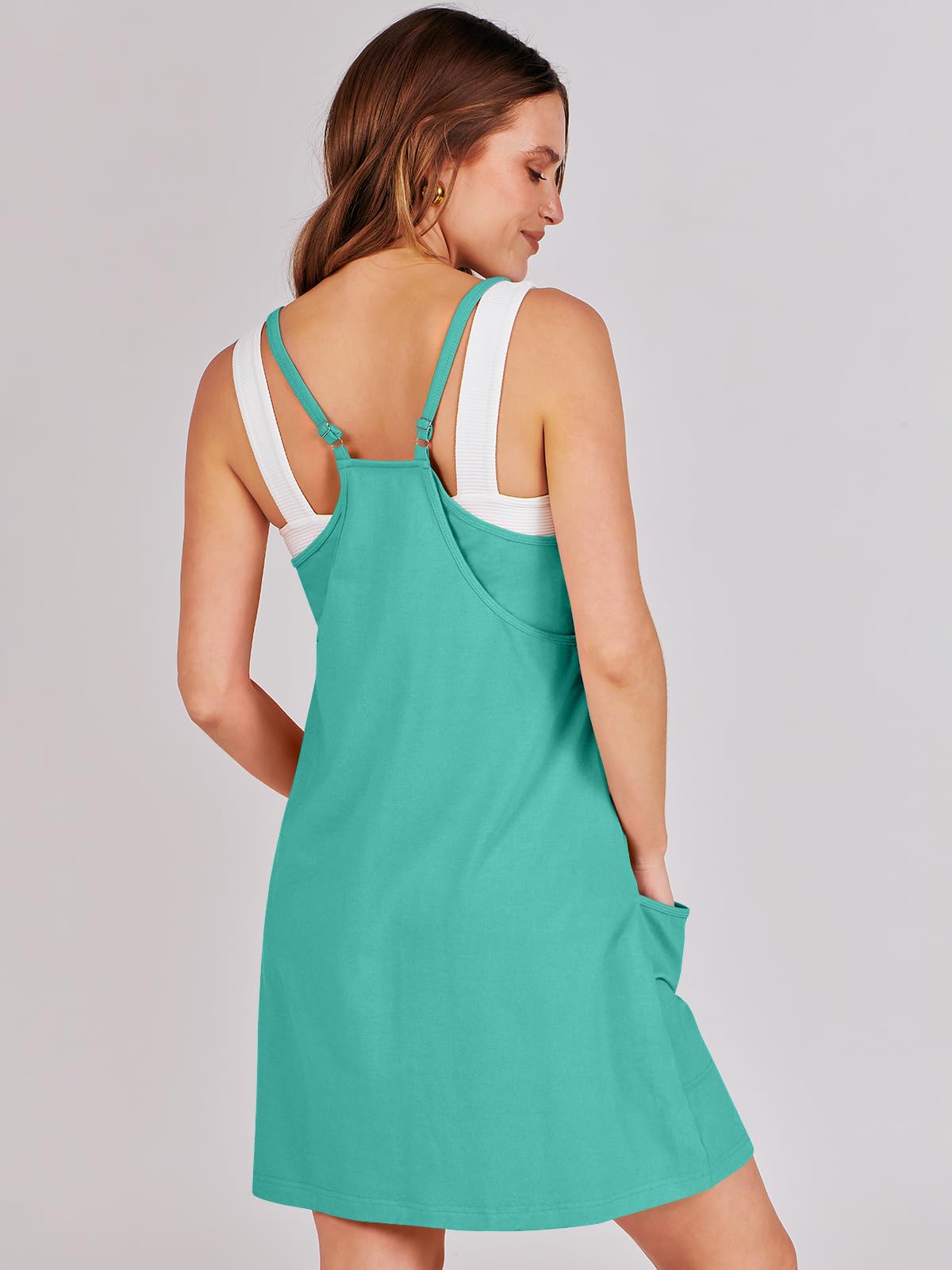 Prinbara Women's 2025 Summer Mini Romper Dress - Athletic Tennis Shorts with Built-in Shapewear, Trendy Sundress for Casual Workout & Outdoor Activities | Perfect for Gym, Beach, and Summer Vacations