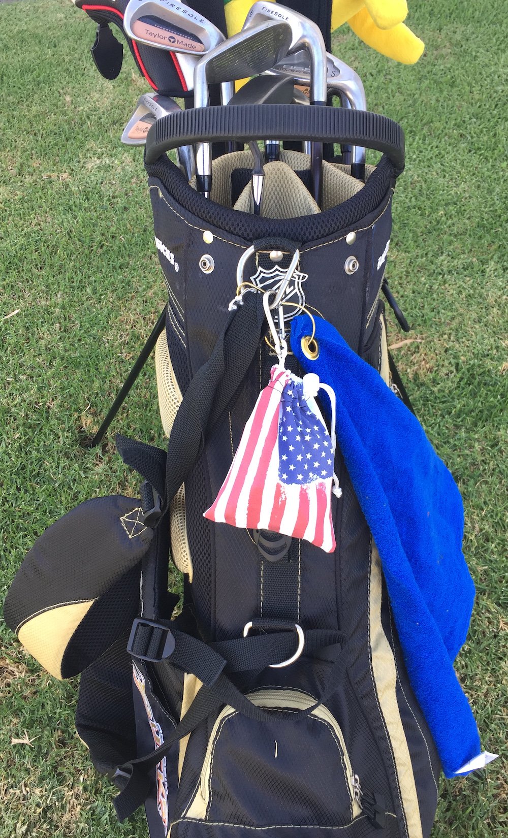 Premium Golf Accessories Set for Women - Par 3 Kit with Terry Velour Golf Towel, Tee Bag (4 Tees), Bling Ball Marker & Hat Clip - Ideal Golf Gift for Her - Perfect for Course Play, Practice & Tournaments (USA)