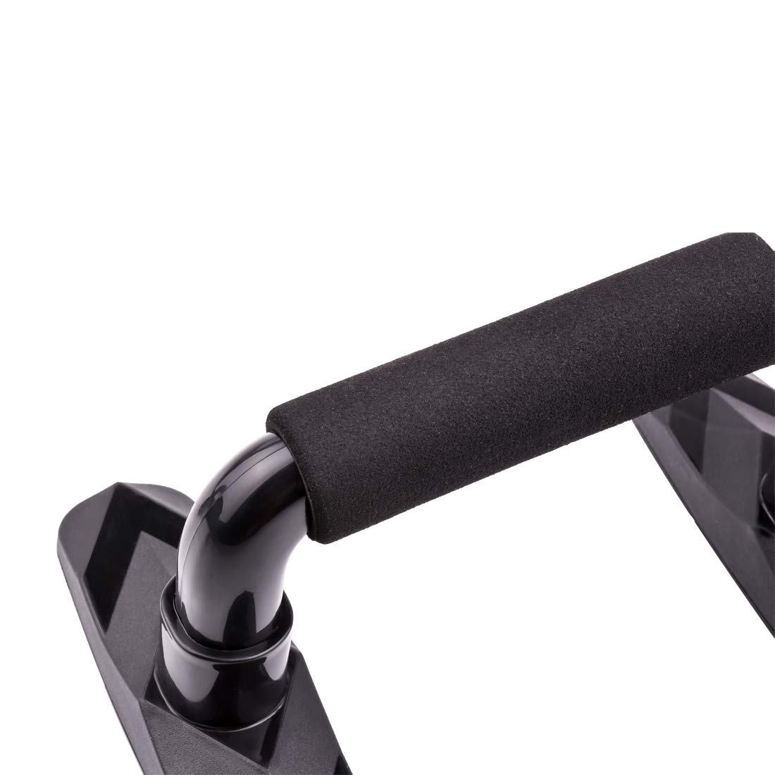 Push Up Bars Stand - Adjustable Abdominal & Body Building Workout Equipment for Home Gym - Strength Training & Muscle Grip Exercise Tool for Men & Women (Black with Rope) - Perfect for Push-Ups, Planks & Core Workouts
