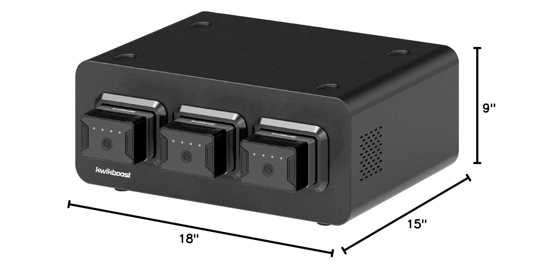 EdgePower 3-Bay Battery Charging Station for KwikBoost EdgePower Batteries - Fast Multi-Device Charger for Classroom, Office & Retail Use - Compact Charging Hub for Tablets, Phones & Mobile Devices (Batteries Not Included)