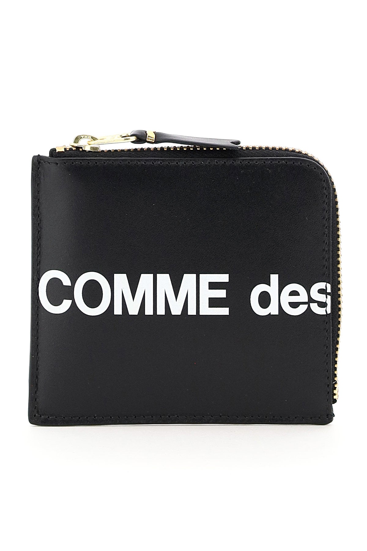 Comme des Garcons Zip Wallet with Large Logo - Stylish & Functional for Everyday Use and Travel
