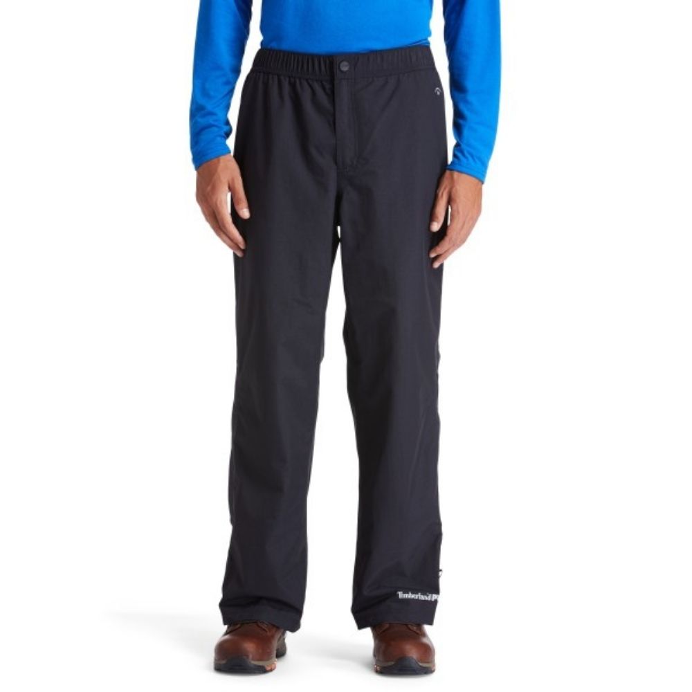 Timberland PRO® Men's Waterproof Rain Pants - Black (TB0A1HQM015) | All-Weather Protection for Outdoor Work & Hiking