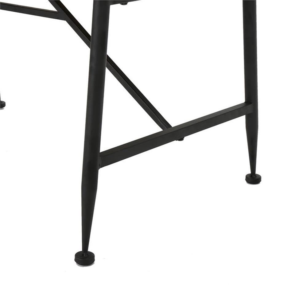 Noble House Ocala Outdoor Acacia Wood and Iron Coffee Table - Weather-Resistant Brown/Black Patio Furniture for Garden, Deck, or Poolside Use