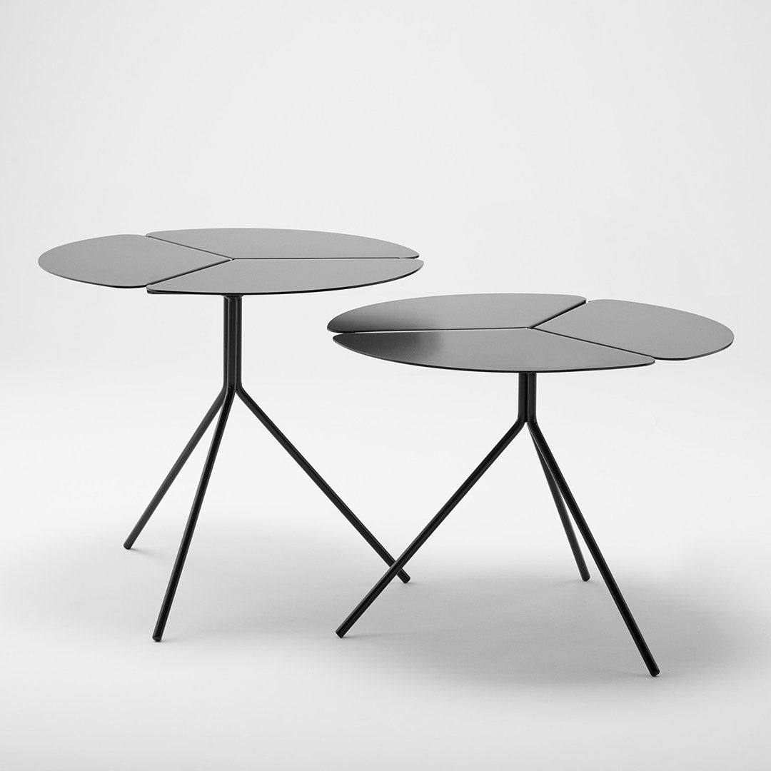 Modern Round Coffee Table with Storage - Honcke Folia Softline Design for Living Room, Office & Small Spaces - Sturdy Side Table with Shelf for Home Decor