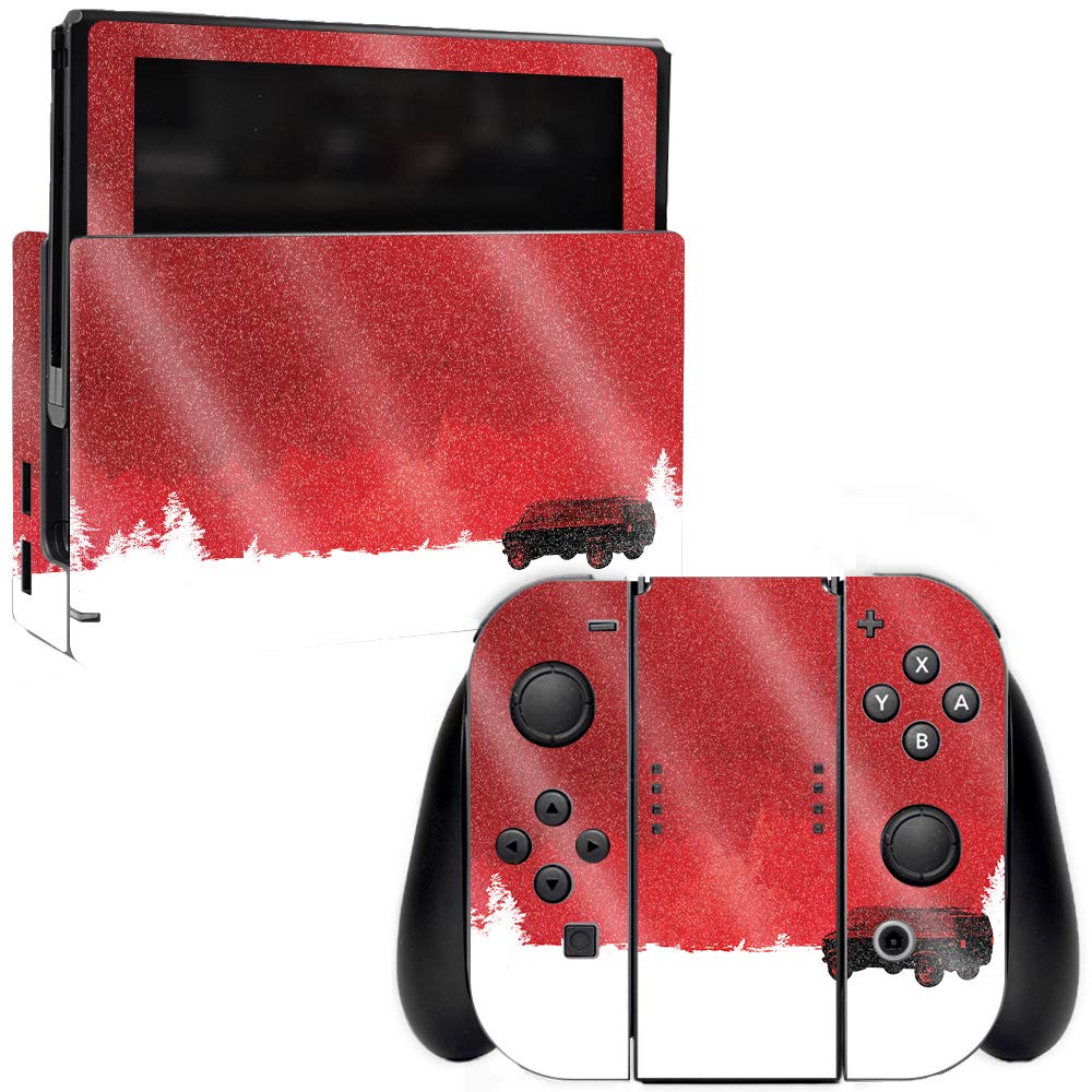 MightySkins Glossy Glitter Skin Cover for Nintendo Switch - Waiting in The Van Design | Protective & Durable High-Gloss Finish | Easy to Apply, Remove & Change Styles | Made in USA | Perfect for Gaming Protection & Customization