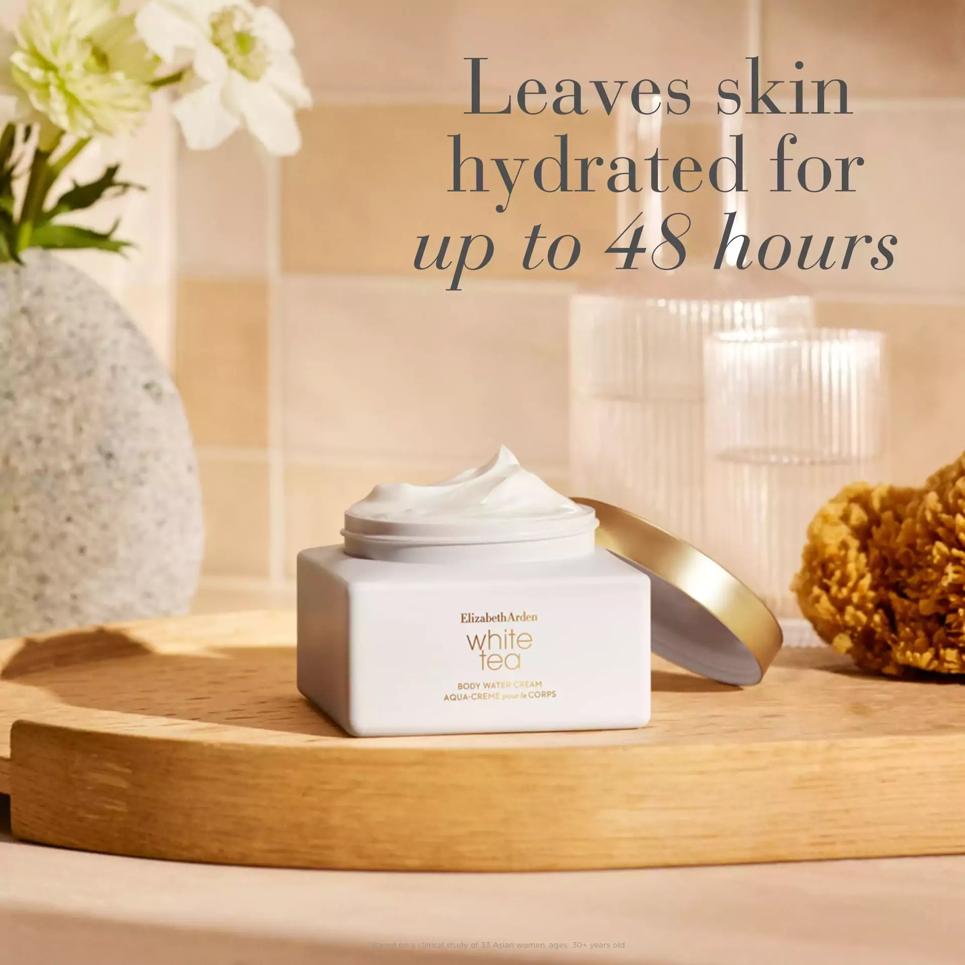 White Tea Body Water Cream - Hydrating Moisturizer for Dry Skin | Lightweight & Nourishing Face & Body Lotion | Perfect for Daily Skincare Routine & Post-Workout Hydration