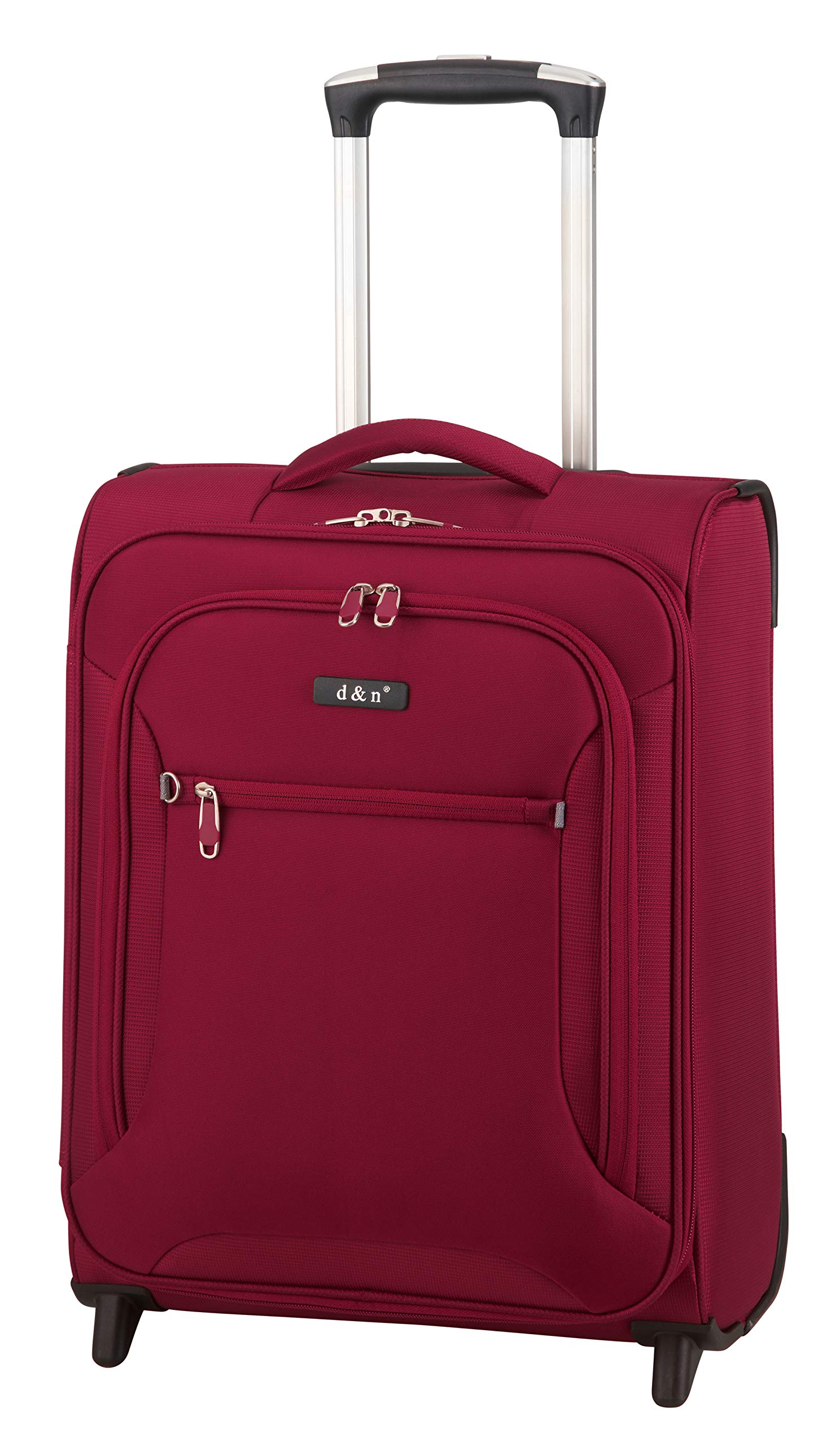 D&N Women's Carry-On Luggage 49cm Bordeaux Red - Lightweight Spinner Suitcase for Travel, Business Trips & Weekend Getaways