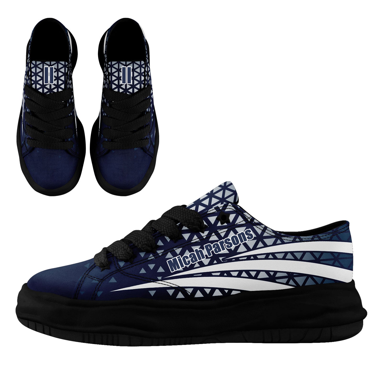 Custom Blue & White Texas Shoes - Personalized Sneakers for Men & Women (Style FN038 D023003) - Perfect for Casual Wear, Sports & State Pride Fashion