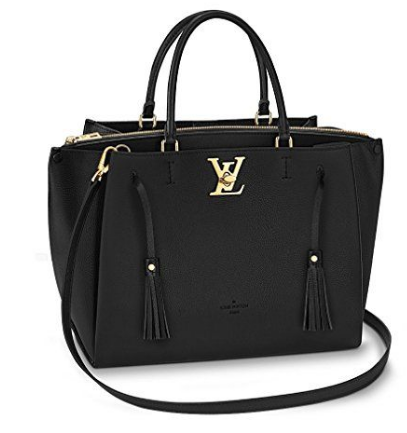 LV Lockme Tote Handbag - Luxury Leather Noir Black Shoulder Bag for Women | Perfect for Work, Travel & Everyday Use