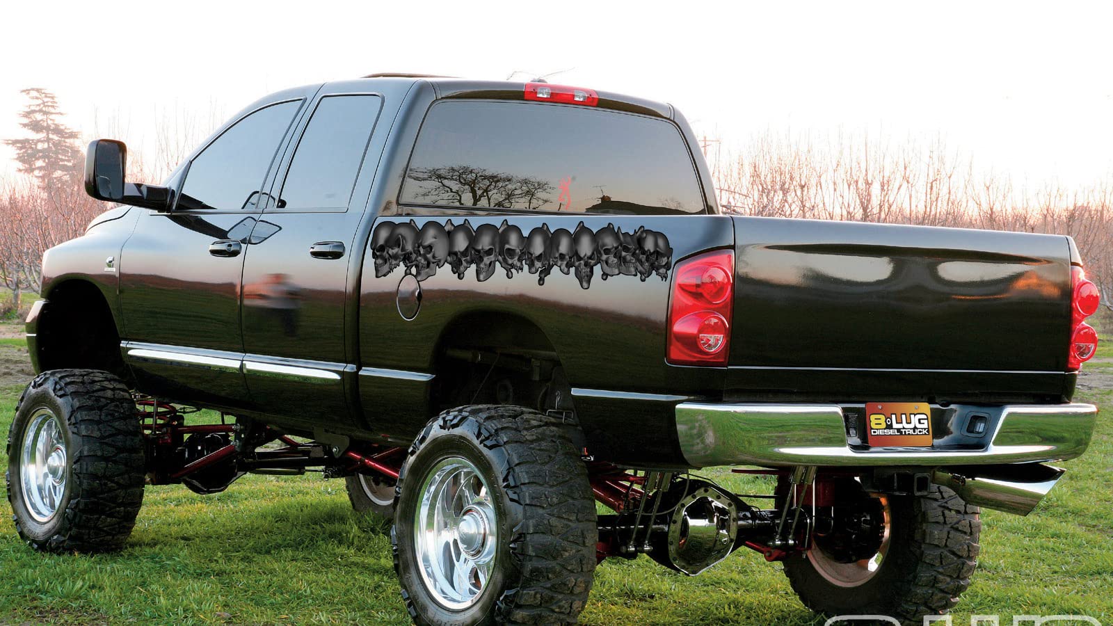 3D Skull Car Wrap Vinyl Decal - Tribal Skulls Street Racing Graphic Sticker (22x70 inches) - Perfect for Car Hood, Doors, Windows & Motorcycle Customization