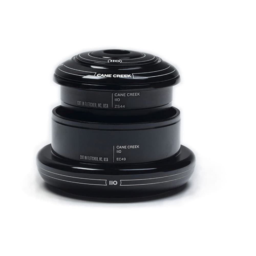 Cane Creek 110-Series Bicycle Headset - ZS44/28.6 & EC49/40 - Black | Premium MTB & Road Bike Headset for Smooth Steering | Perfect for Mountain Biking, Road Cycling & Commuting