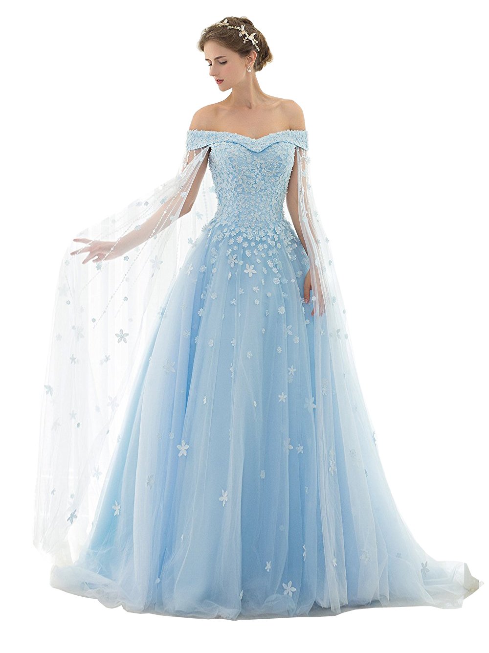 Elegant Cinderella Quinceanera Dress for Women - Puffy Prom Gowns & Wedding Dresses | Perfect for Sweet 16, Prom Night & Fairy Tale Weddings