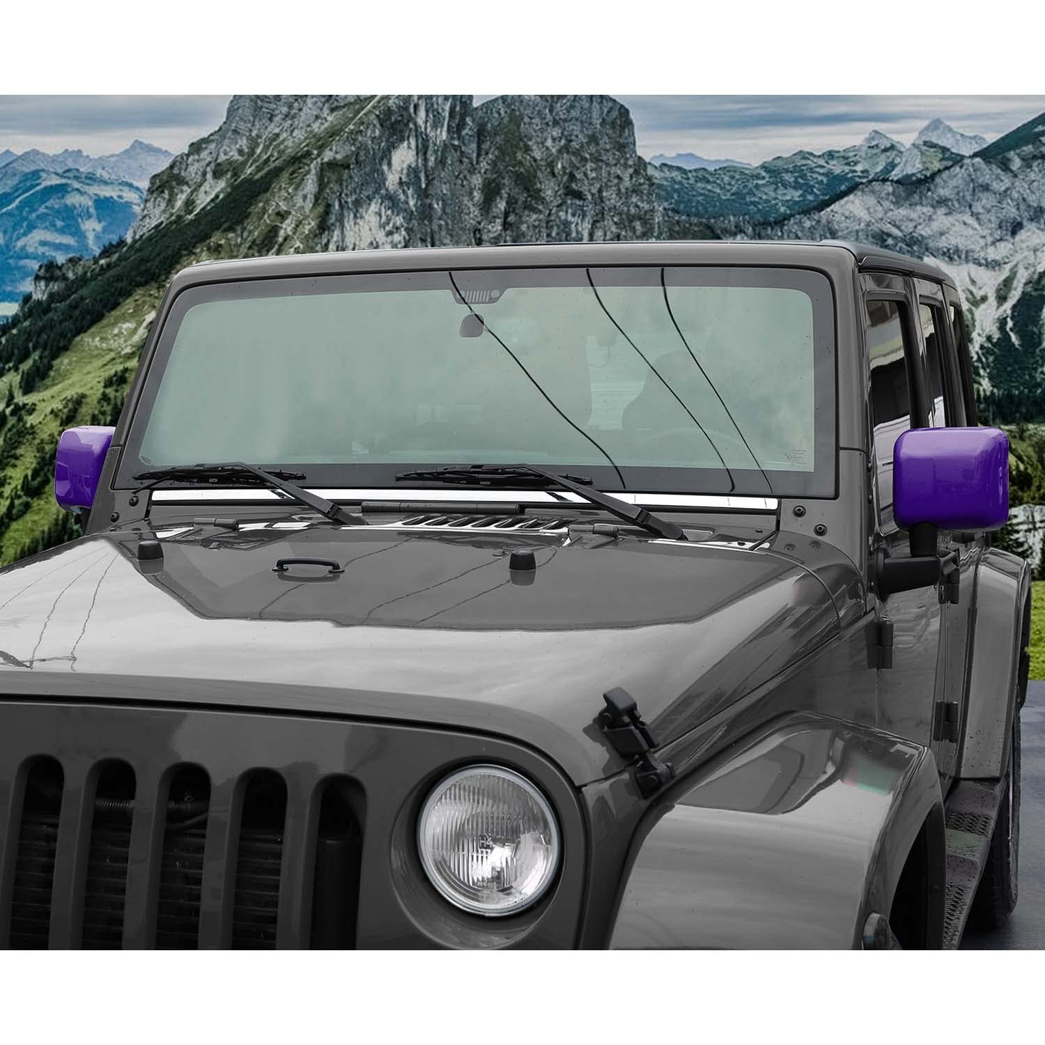 Jeep Wrangler JK JKU Rearview Mirror Cover Trim Shell Kit (2007-2017) - Purple Exterior Decoration Accessories | Enhance Style & Protection for Off-Road Adventures