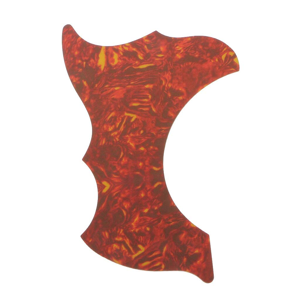 10-Piece Red Tortoise Acoustic Guitar Pickguard Scratch Plate Set - Fits 41 Inch Guitars - Durable Protection for Guitar Soundhole (Perfect for Performances, Recording & Practice)