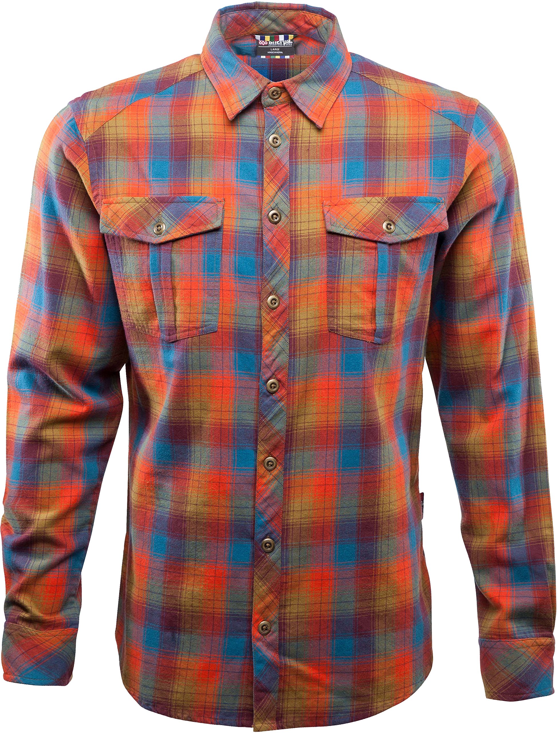 SHERPA ADVENTURE GEAR Men's Indra Shirt - Lightweight Quick-Dry Hiking Shirt with UPF 50+ Sun Protection - Perfect for Outdoor Adventures, Camping & Travel