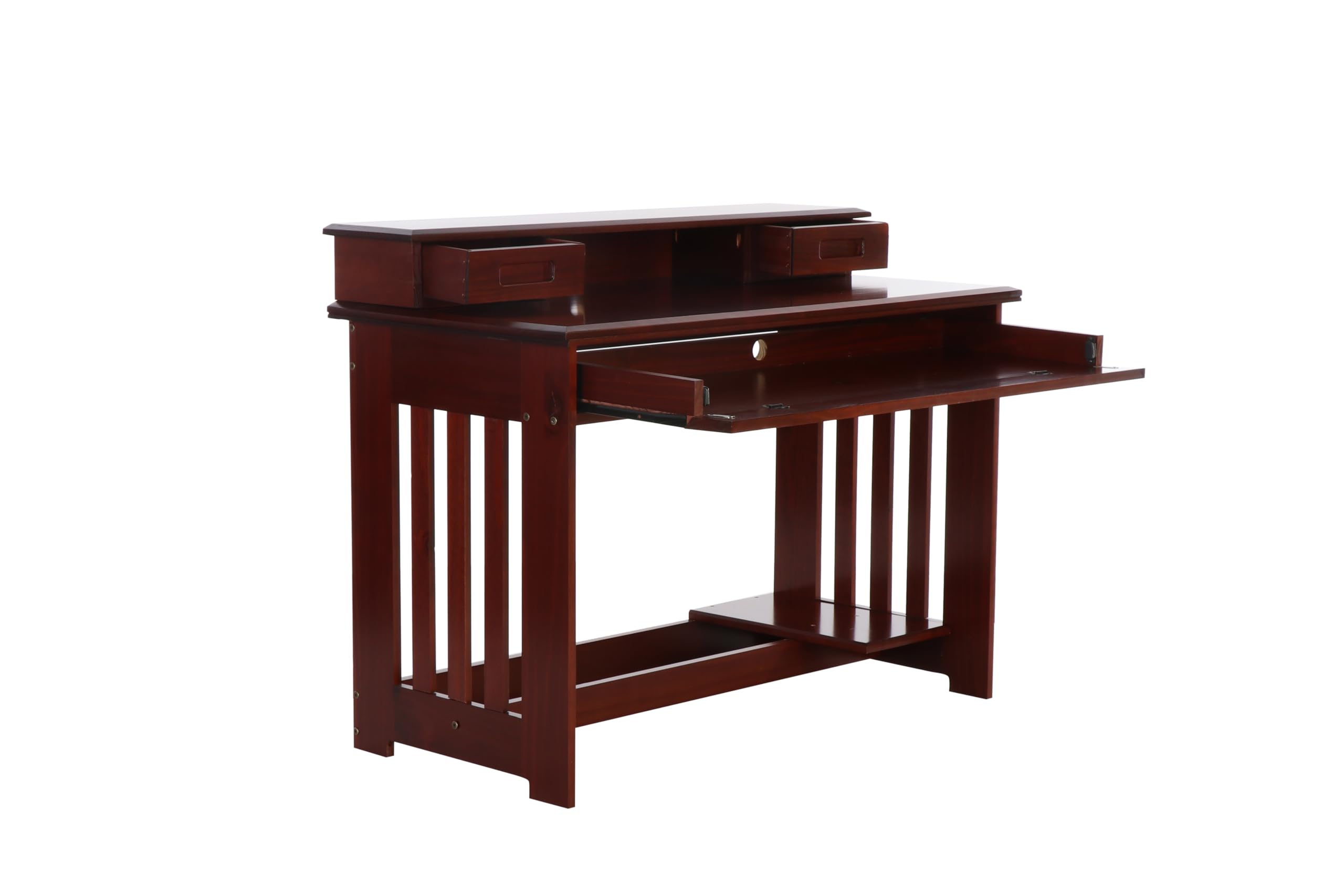 Discovery World Furniture Merlot Wood Desk with Hutch and Chair Set - Perfect for Home Office, Study Room & Workspace