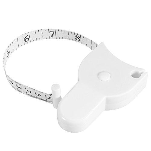 150cm/60in Retractable Body Measuring Tape - Portable & Accurate Fitness Ruler with Comfort Handle for Waist, Bust, Weight Loss Tracking - Ideal for Home Gym, Tailoring & Health Monitoring