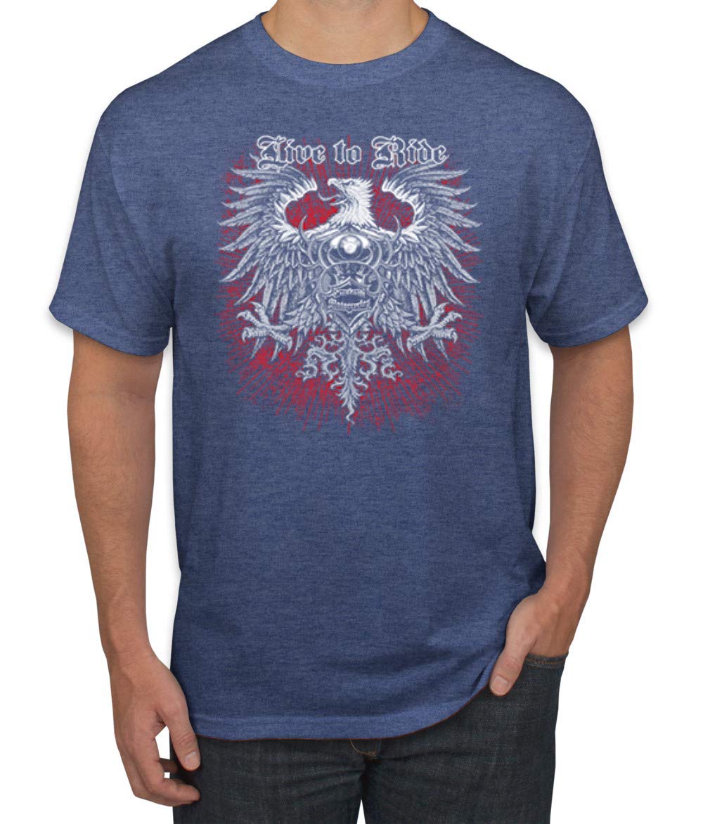 Live to Ride Motorcycle Club Graphic T-Shirt for Men - Biker Enthusiast Apparel - Perfect for Motorcycle Rides, Car Shows & Casual Wear