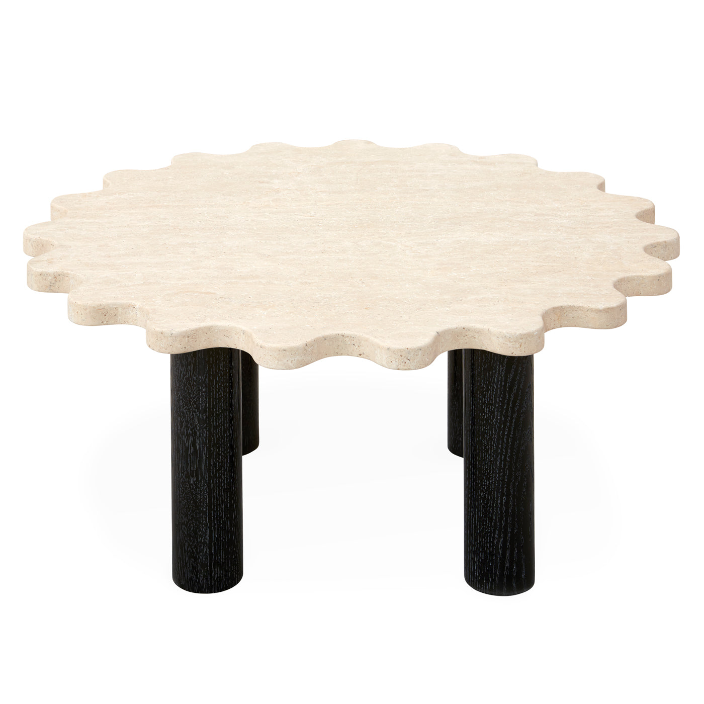 Modern Ripple Round Cocktail Table - Stylish Coffee & Side Table for Living Room, Patio & Outdoor Decor - Perfect for Entertaining Guests & Relaxing