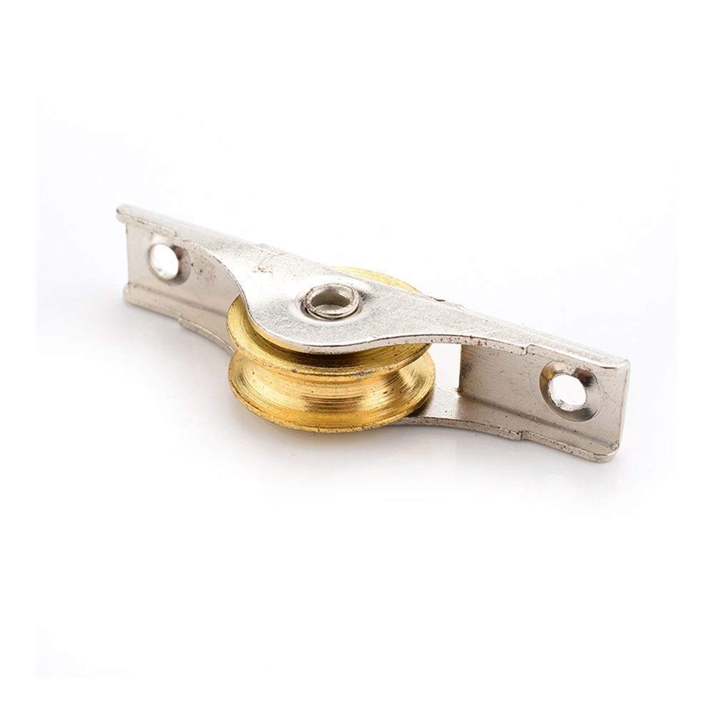 4PCS Heavy Duty Sliding Door Roller Cabinet Casters - Copper Wheel Pulley Runners for Wardrobe, Window & Furniture Hardware | Smooth Gliding for Closet Doors, Kitchen Cabinets & Office Furniture