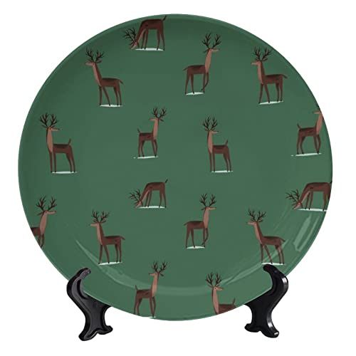 Elk on Green Background