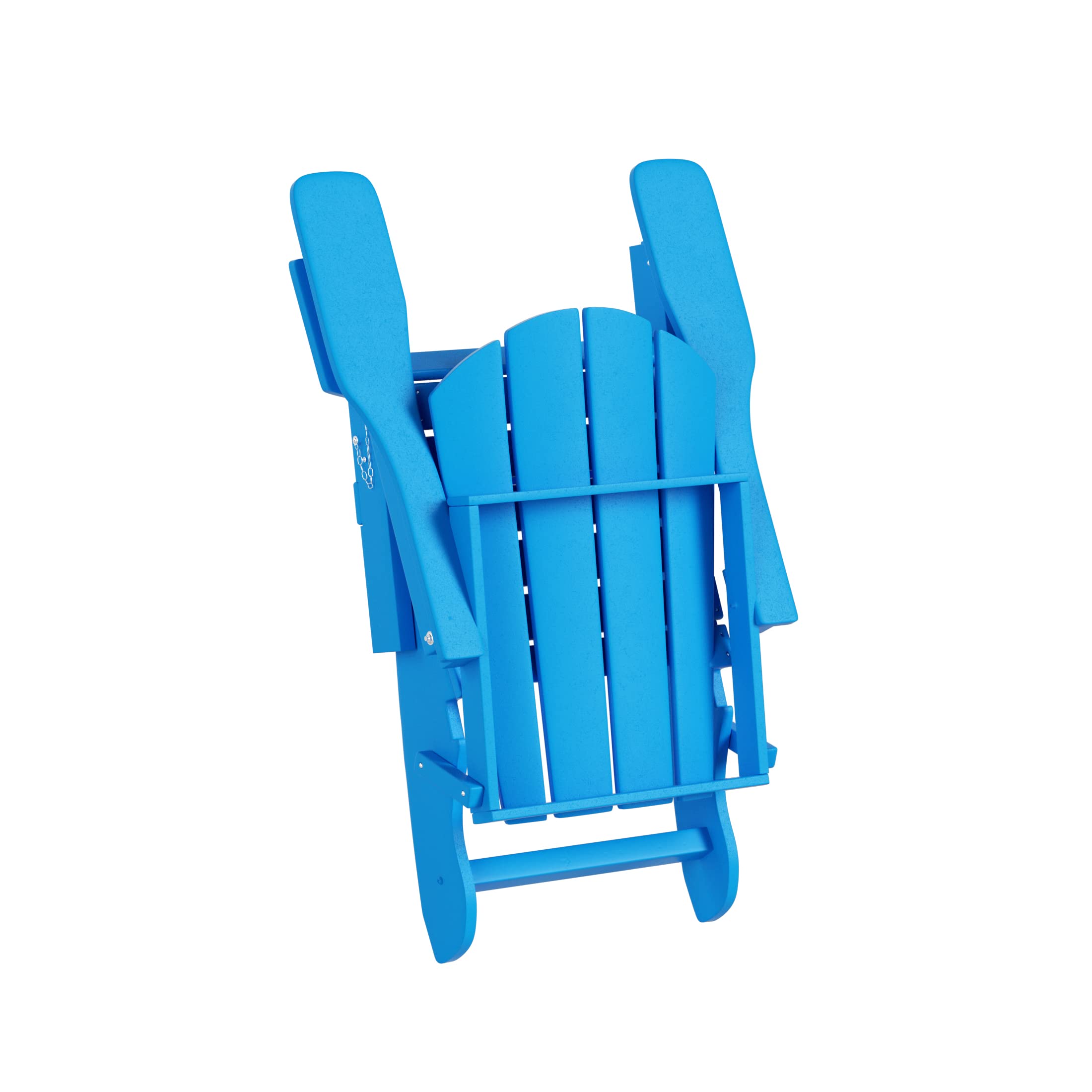 WO Adirondack Chairs Set of 3 - Outdoor Folding Furniture for Garden, Patio & Camping (Pacific Blue)