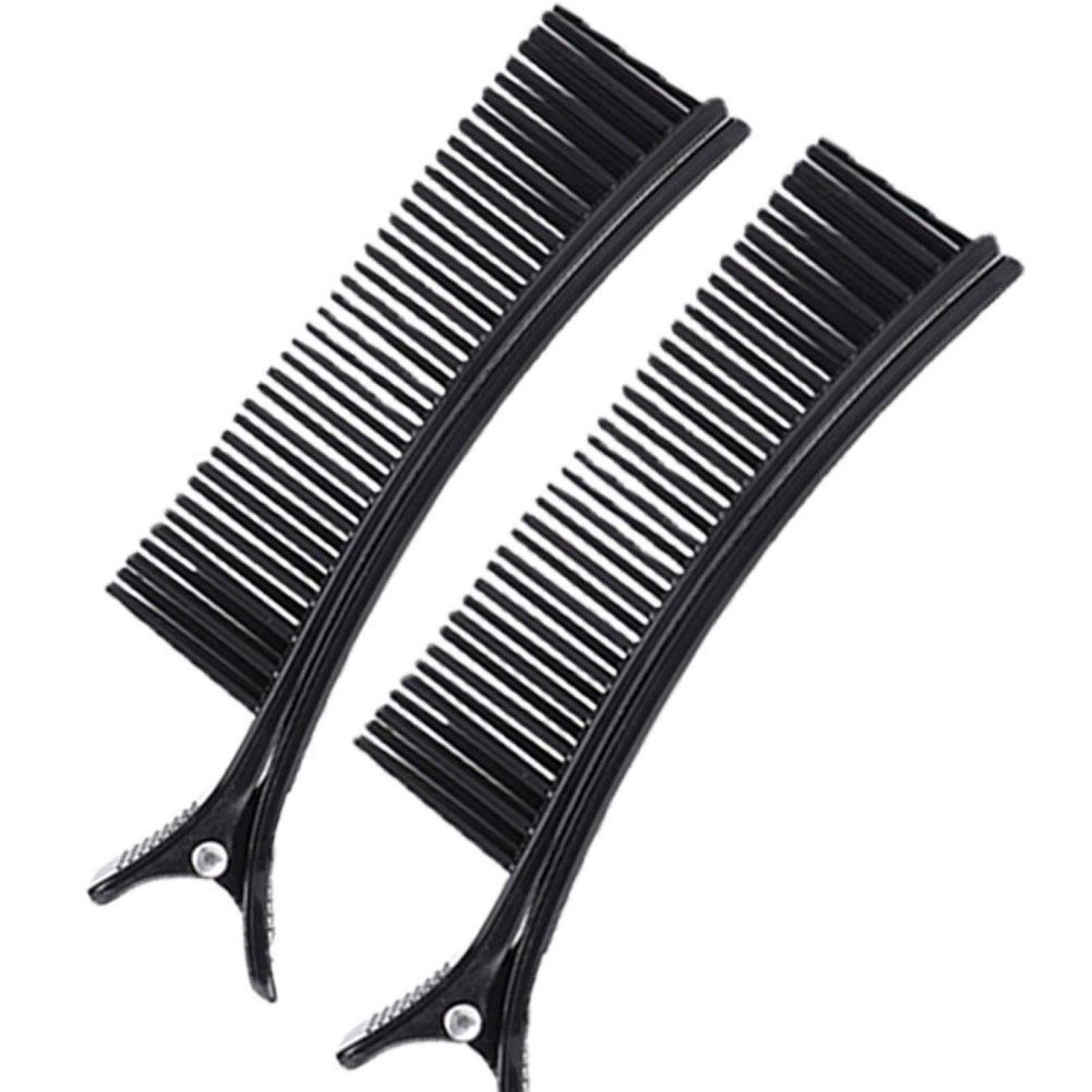 2 Pack Black ABS Hair Sectioning Clips for Styling - Professional Hairdressing Tools for Salon, Braiding, Coloring & DIY Hairstyles at Home