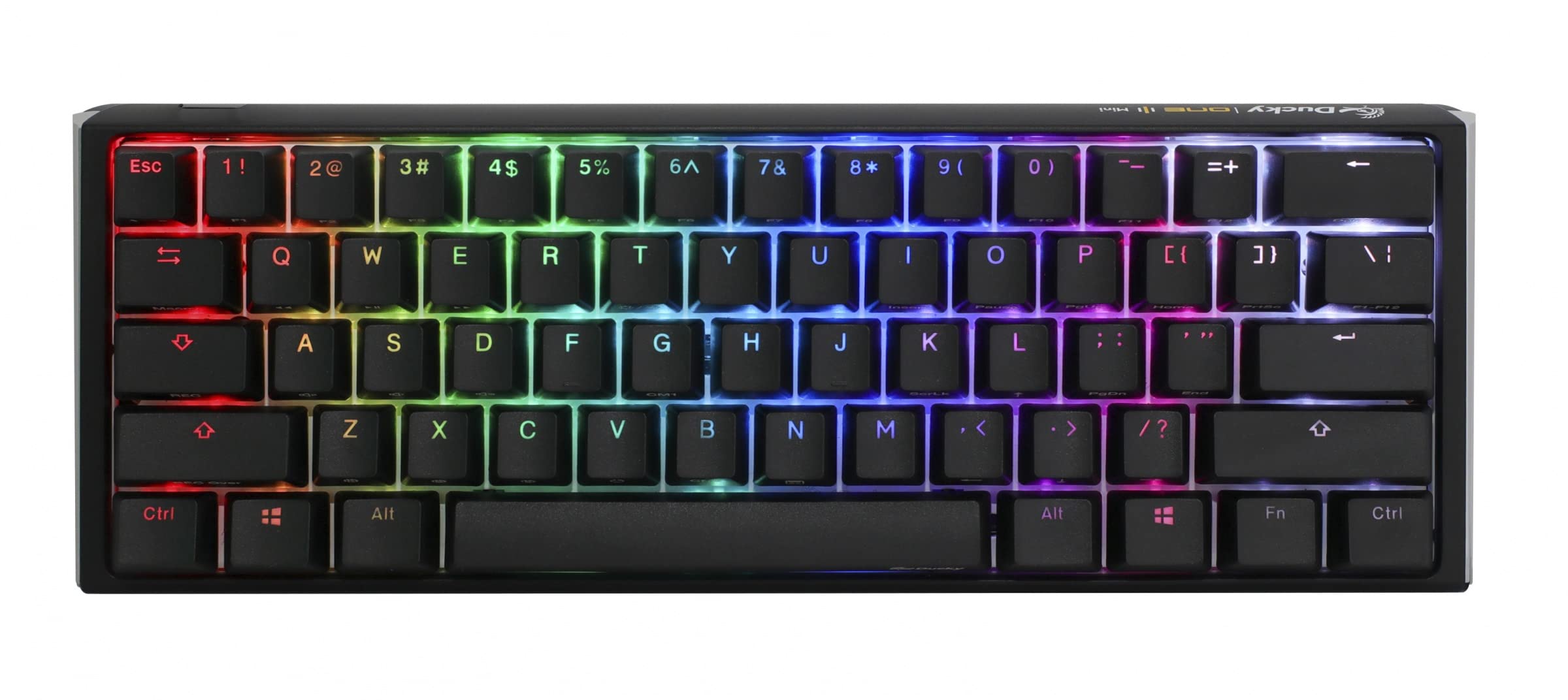Ducky One 3 Mini Classic 60% Hot-Swappable RGB Mechanical Keyboard with Cherry MX Brown Switches - Perfect for Gaming, Typing & Office Work