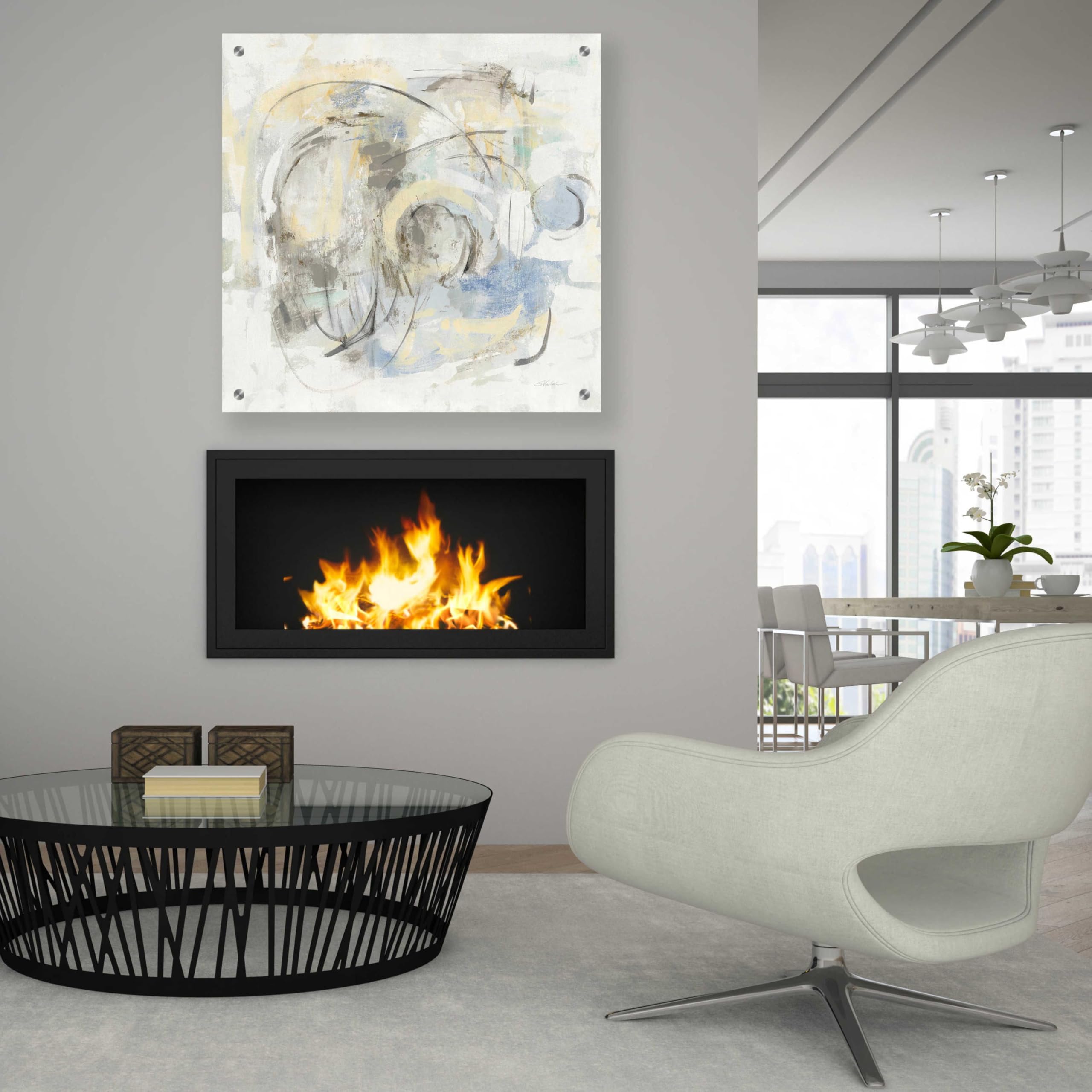 Epic Art 'Signature' by Silvia Vassileva - 36x36 Inch Acrylic Glass Wall Art Painting - Modern Home Decor for Living Room, Bedroom & Office