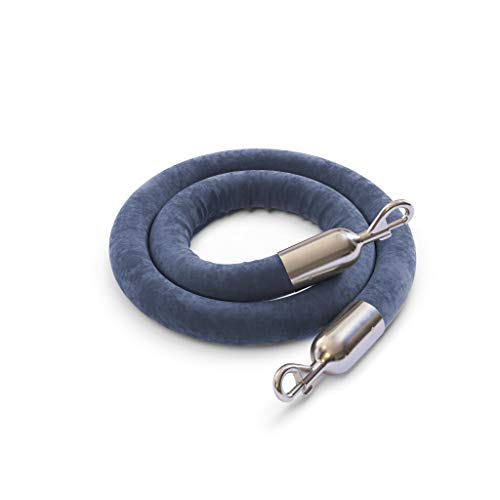 Grey Rope with Polished Stainless Steel Snap Ends