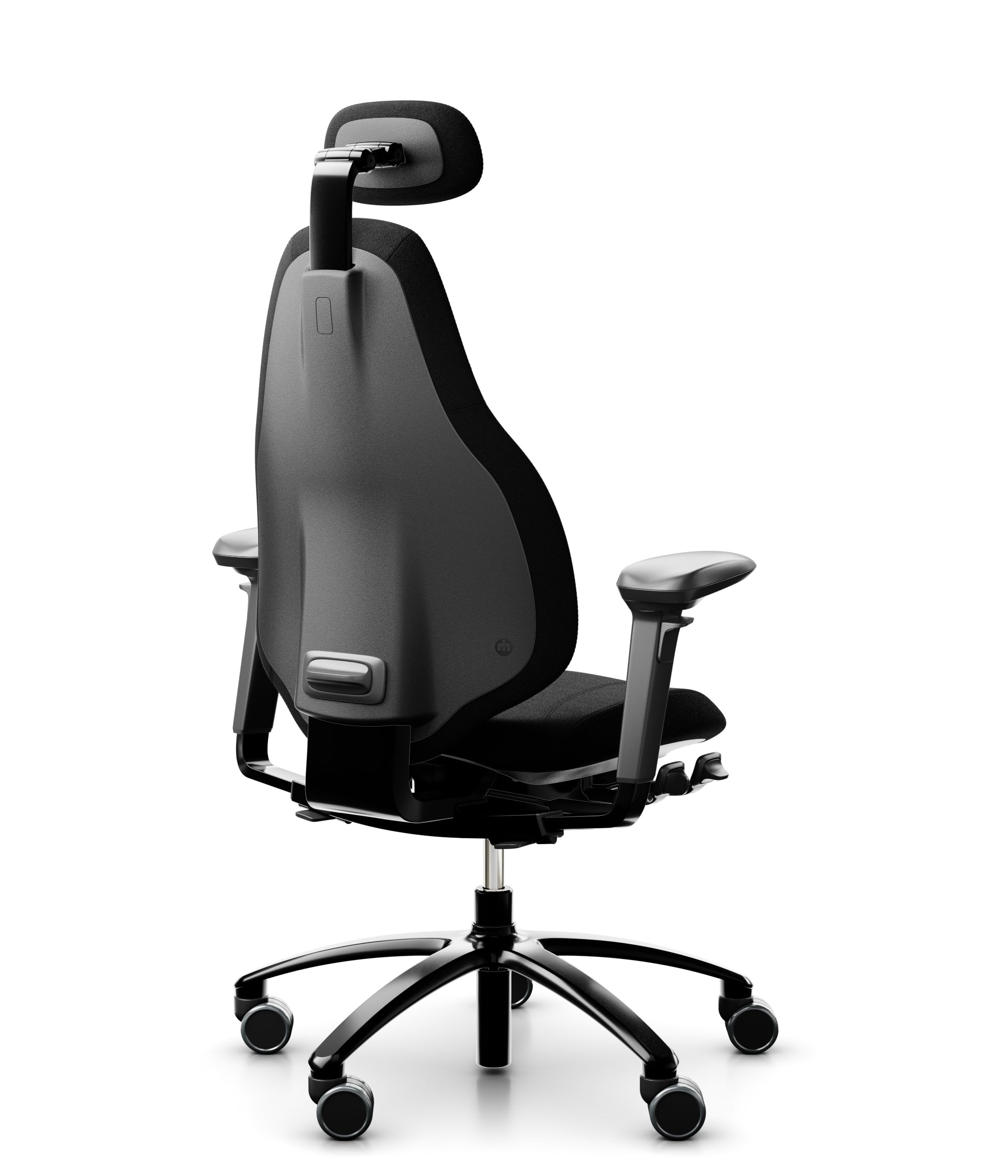 RH Mereo 220 Black Fabric Office Chair - Ergonomic Executive Desk Chair with Adjustable Height, Lumbar Support & Swivel Base for Home Office, Conference Room & Workspace