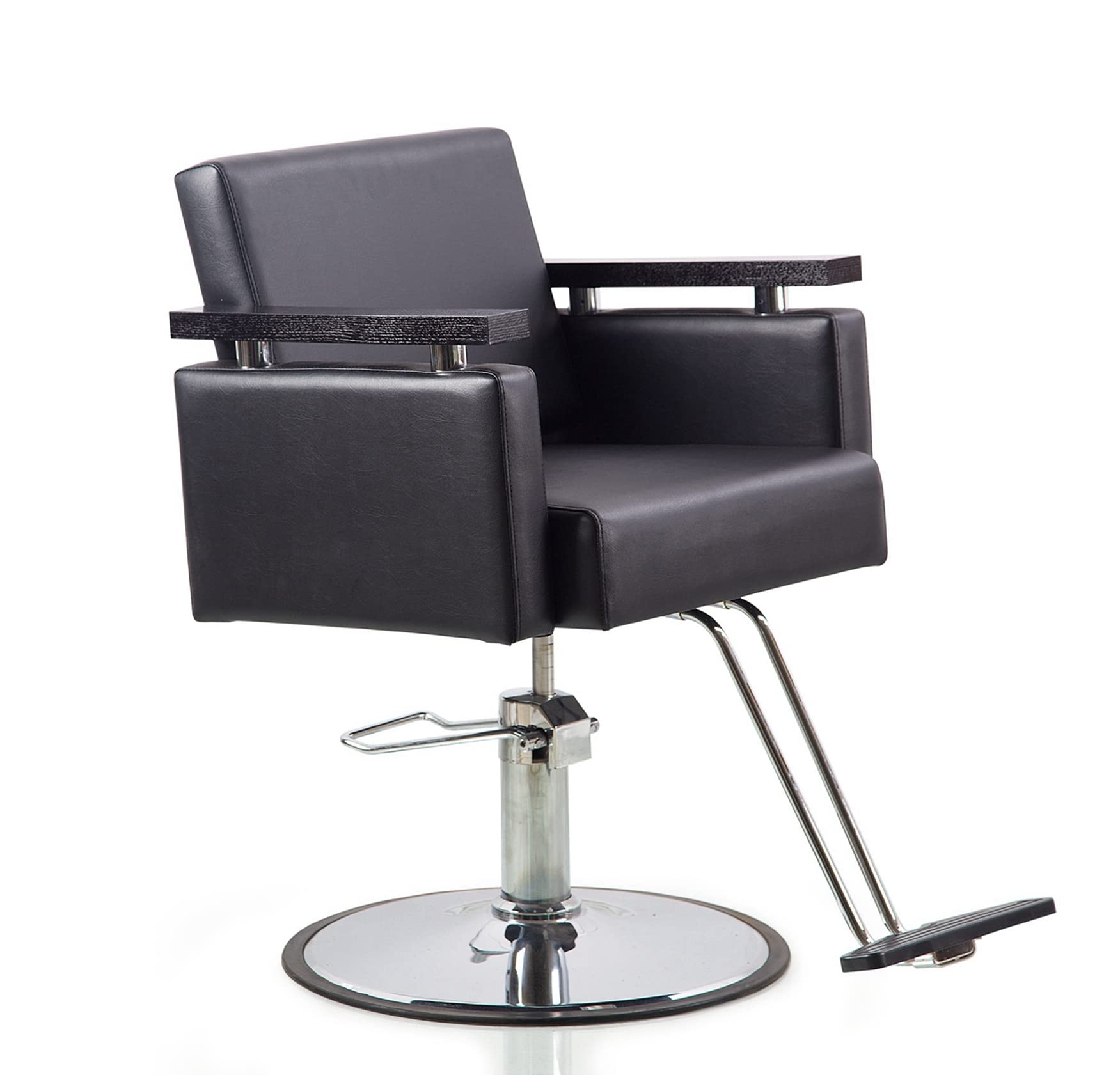 Professional Hydraulic Salon Chair - Adjustable Barber Styling Chair with Pump for Hair Salons & Beauty Shops (Black) - Perfect for Haircuts, Styling & Barber Services