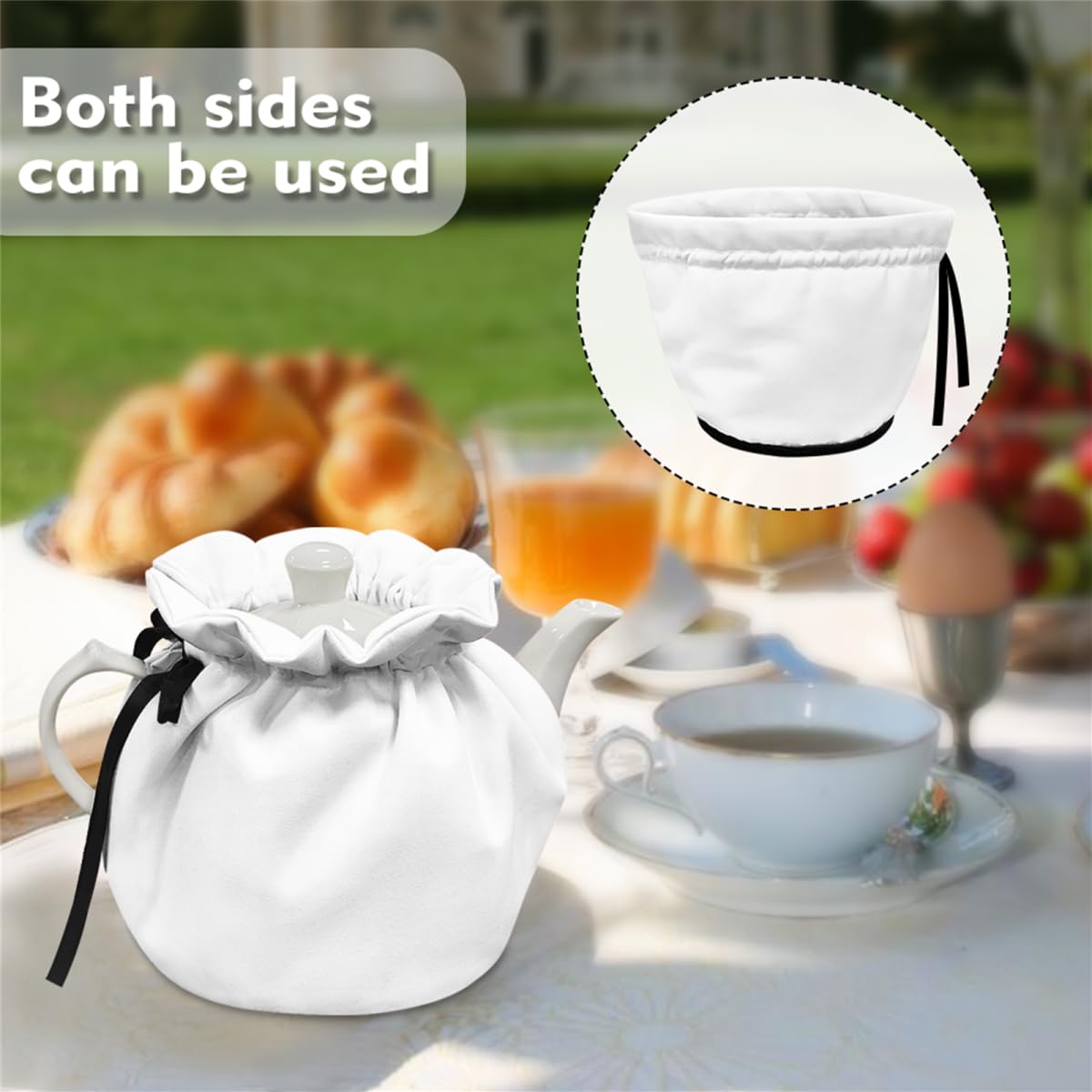 Hummingbird Teapot Cozy Set of 2 - Cherry Blossom Floral Tea Cosy for Small Teapots, Washable & Heat-Resistant Dust Cover - Perfect for Afternoon Tea, Tea Parties & Kitchen Decor
