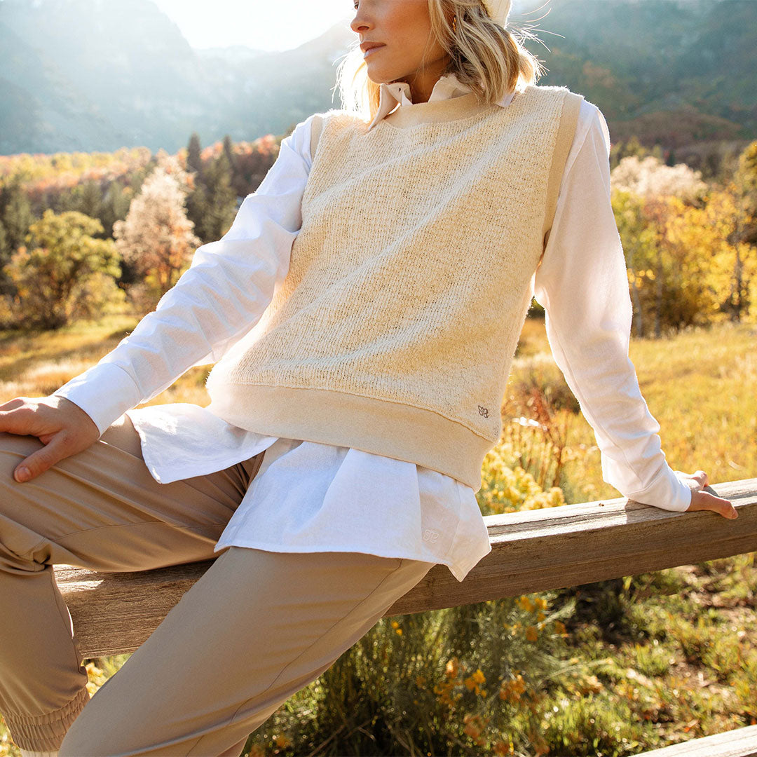 Cozy Cottage Knit Sweater Vest for Women - Soft Chunky Cable Knit Cardigan - Perfect for Fall & Winter Layering, Coffee Dates & Cozy Nights
